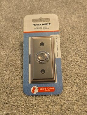 Heath Zenith Wired Oil Rubbed Bronze Metal Body LED Lighted Doorbell Button